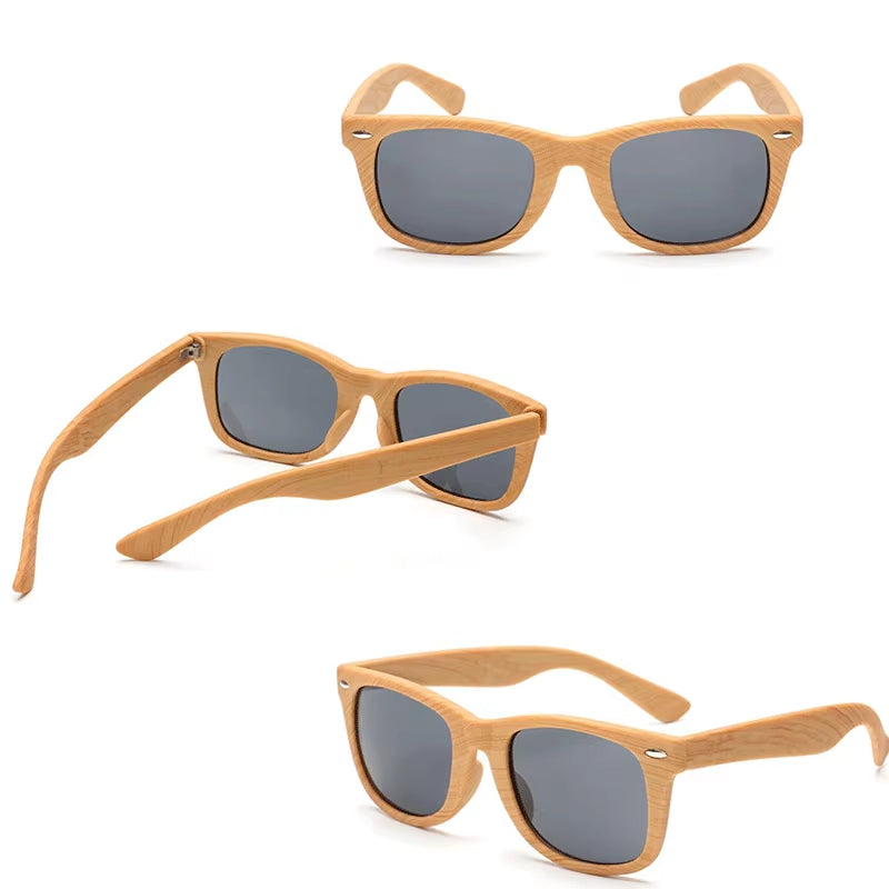 Bamboo Sunglasses Men Women Imitation Wood Sun Glasses Square Brand Designer Sun Glasses for Women Unisex