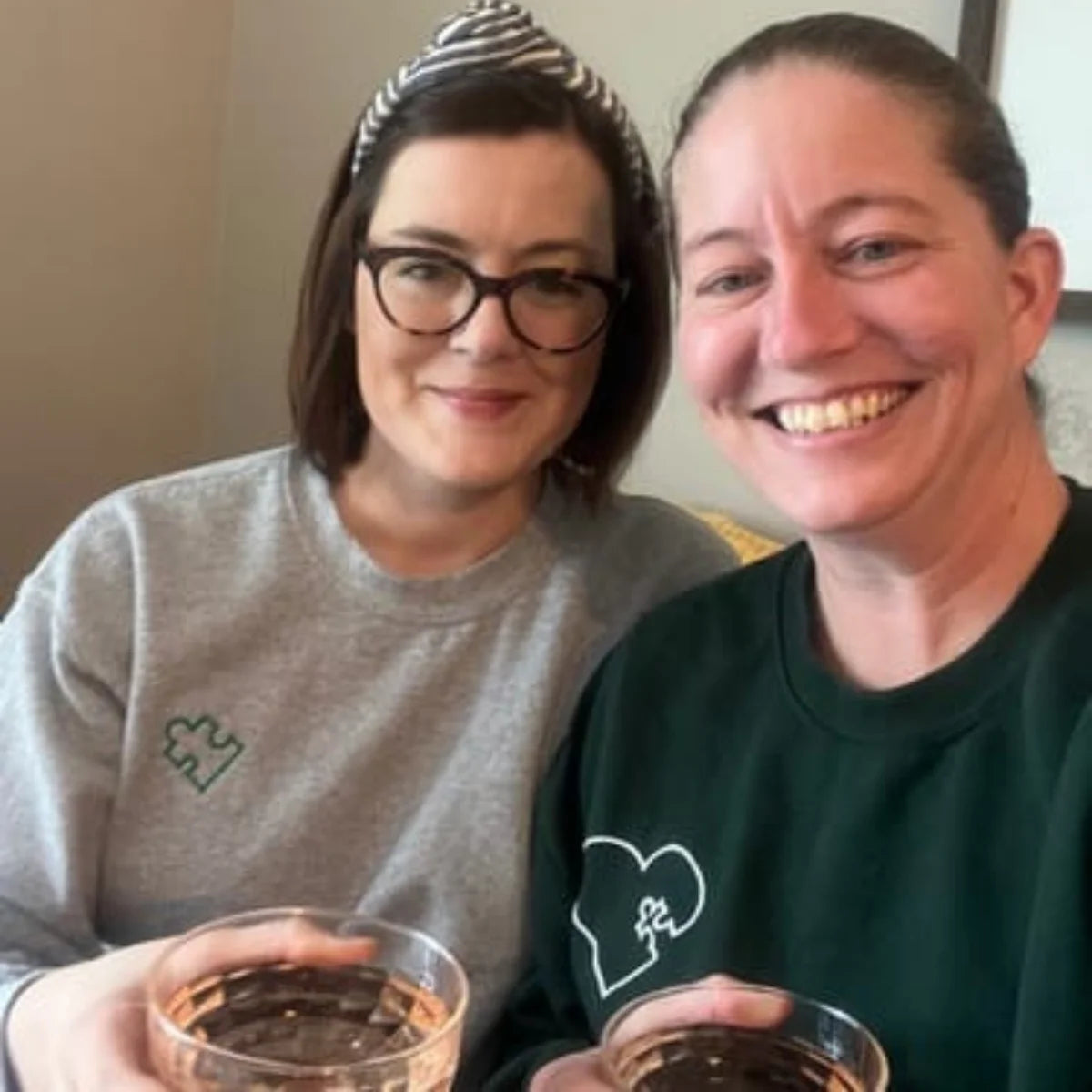 Custom Embroidered You Complete Me Heart Puzzle Matching Hoodies for Couples