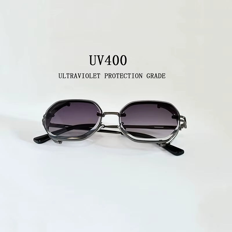 2024 Steampunk Sunglasses for Men Fashionable Square Punk Fashion Glasses Designer Sunglasses Women Trendy Gafas De Sol Hombre