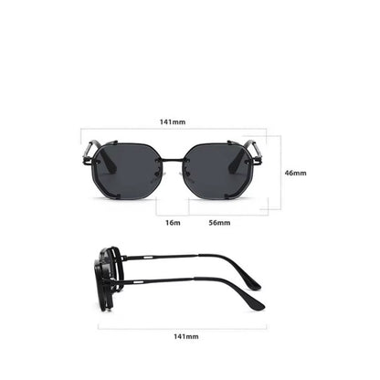 2024 Steampunk Sunglasses for Men Fashionable Square Punk Fashion Glasses Designer Sunglasses Women Trendy Gafas De Sol Hombre